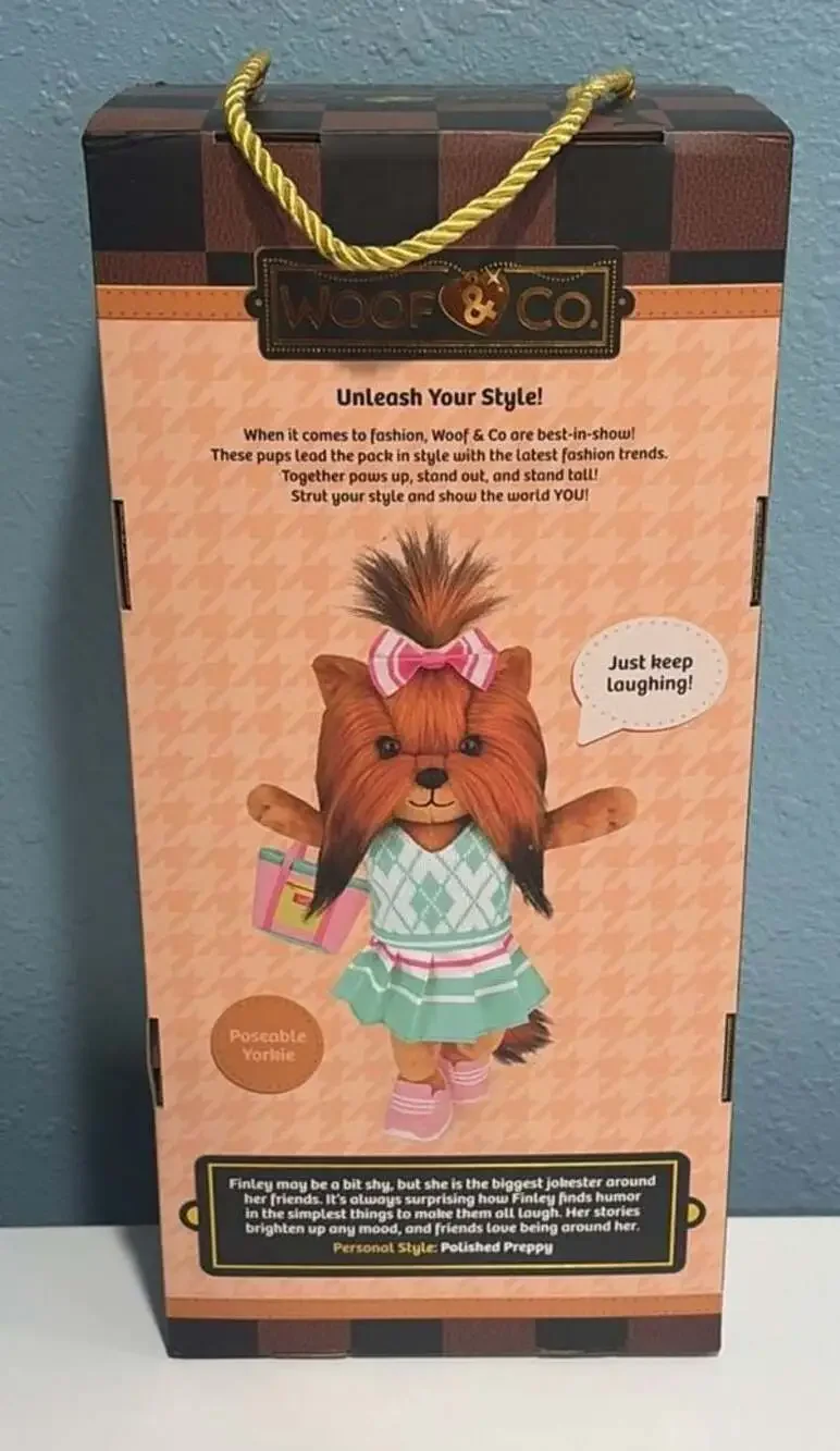 Woof & Co Finley The Poseable Plush Yorkshire Terrier Fashion Doll